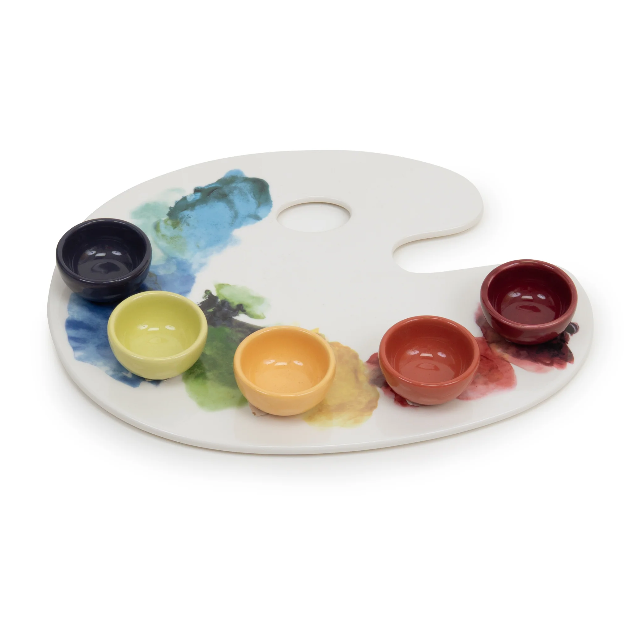 Stoneware Artist Palette Cheese Tray - Image 3