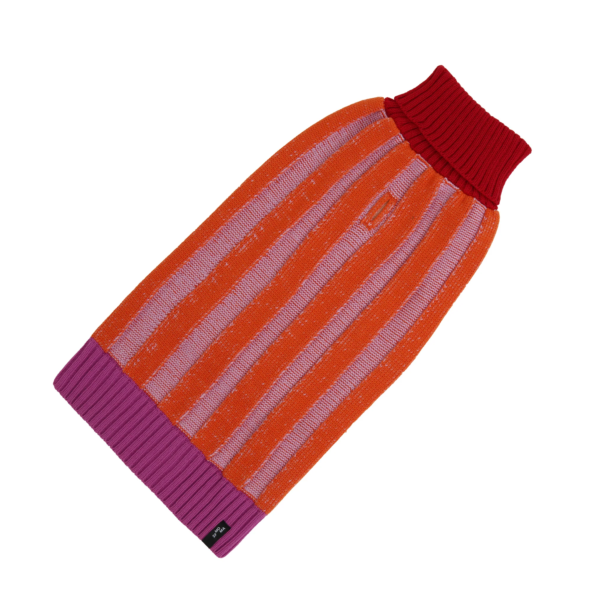 Big Stripe Red + Poppy Dog Sweater: 18-26 lbs