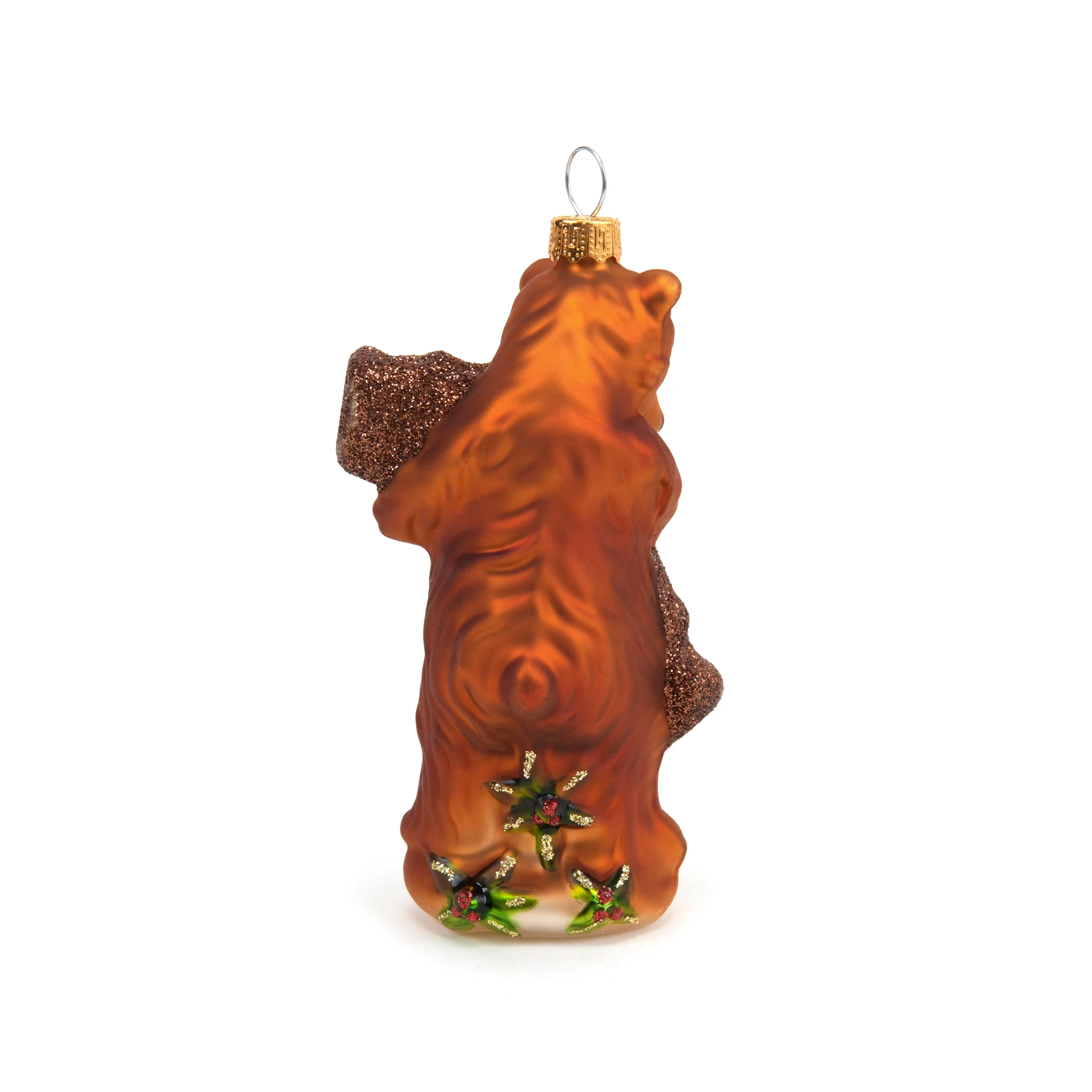 CA Bear Hug Glass Ornament - Image 2
