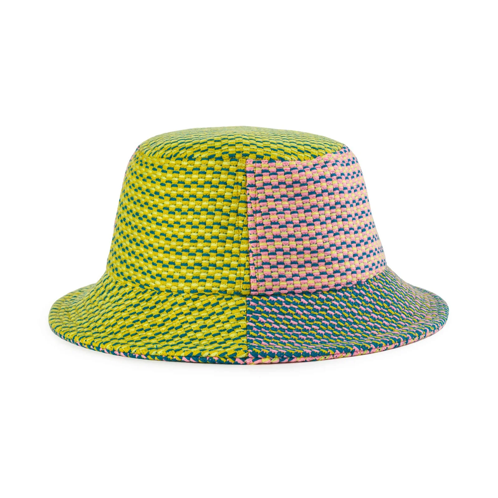 Dashes Bucket Hat: Green + Pink - Image 2