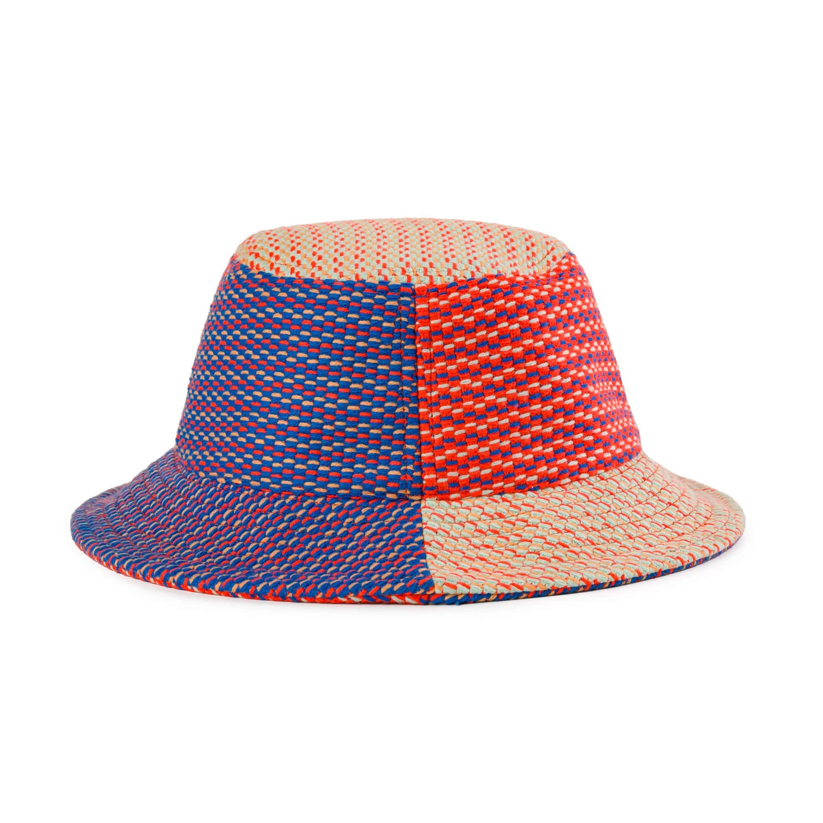 Dashes Bucket Hat: Poppy + Cobalt