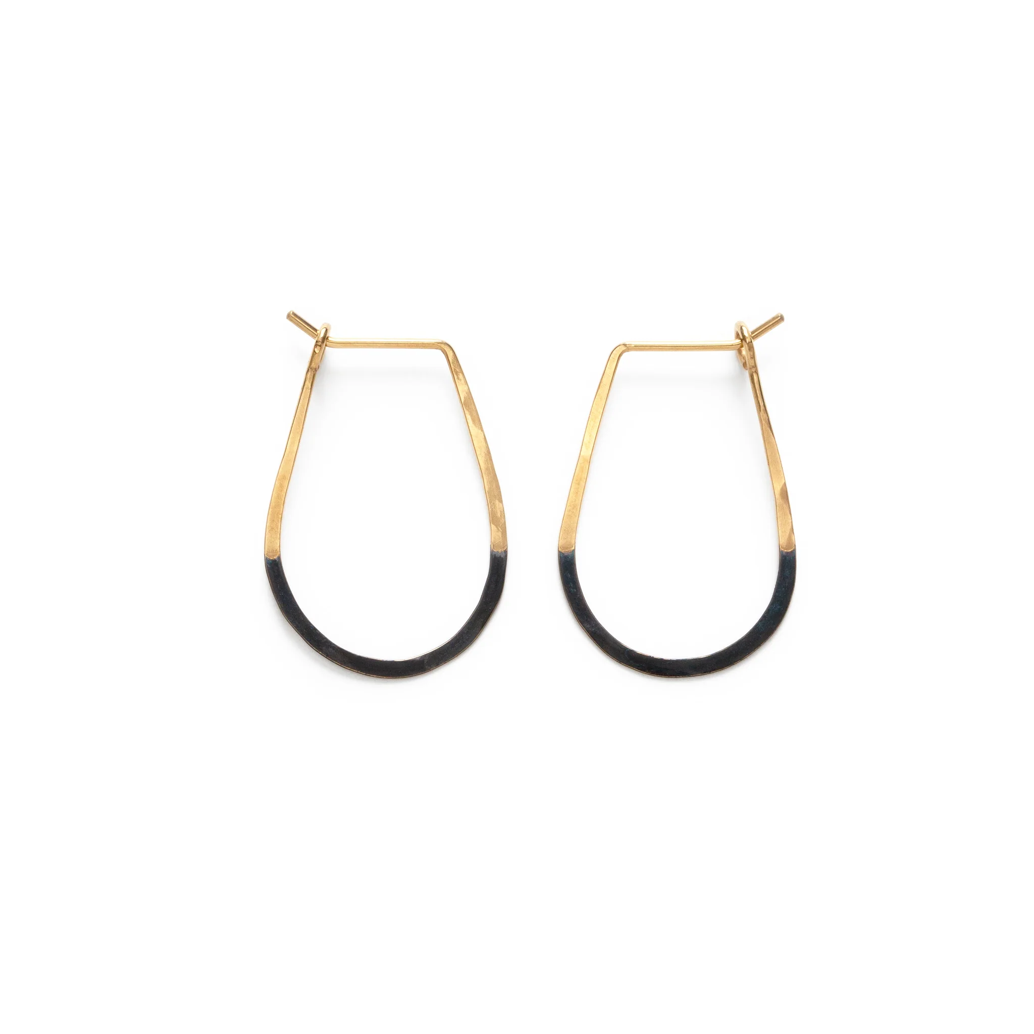 Patina Dipped Mini Teardrop Hoops