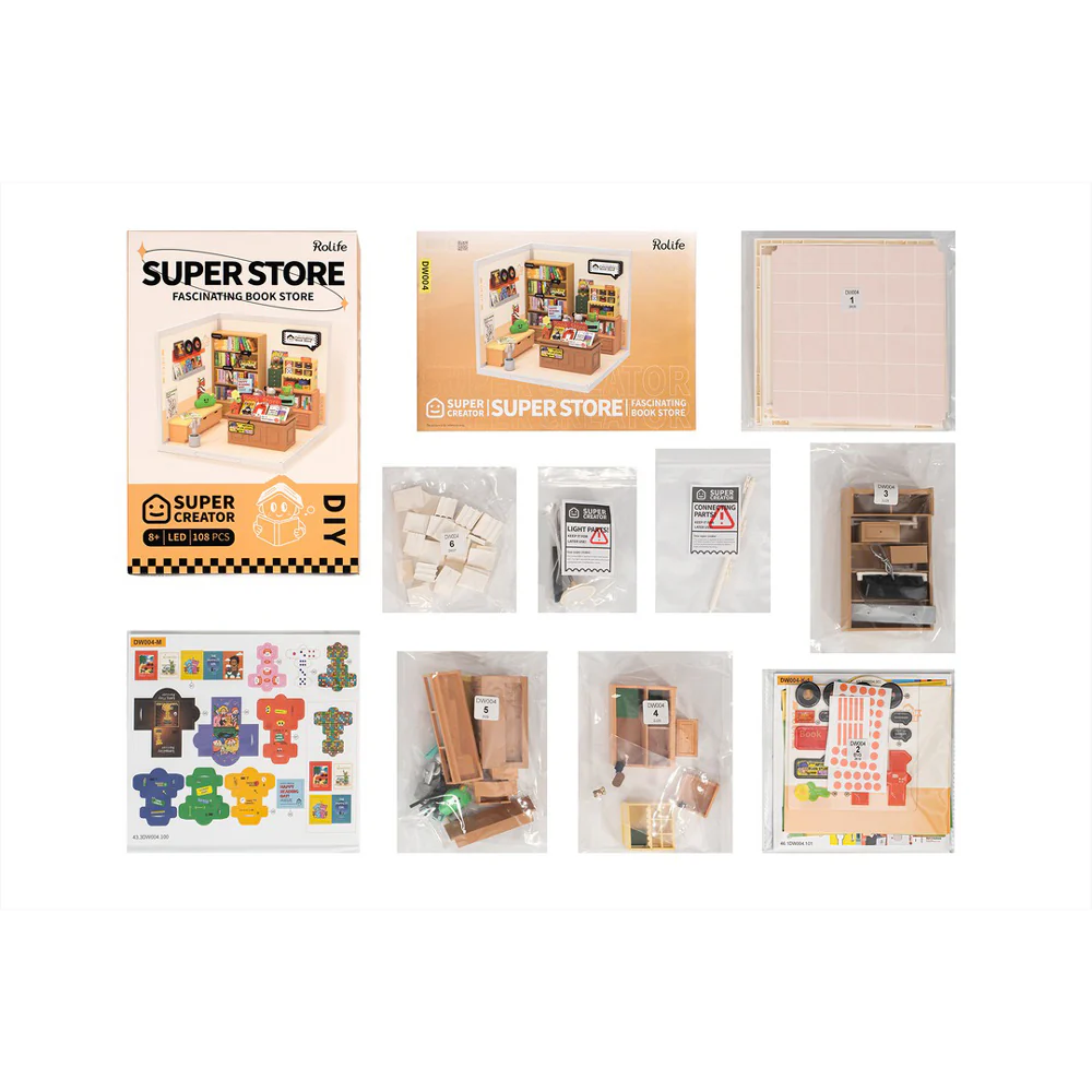 Fascinating Book Store DIY Miniature House Kit - Image 5