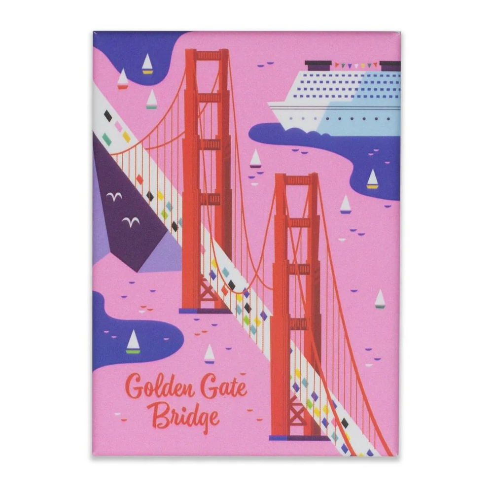 Golden Gate Bridge Pink Magnet