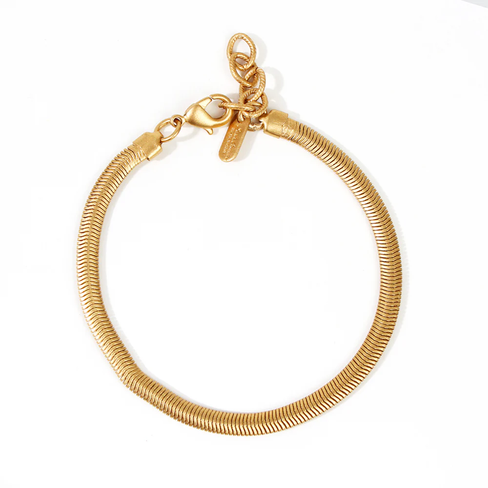 Snake Chain Bracelet: Gold