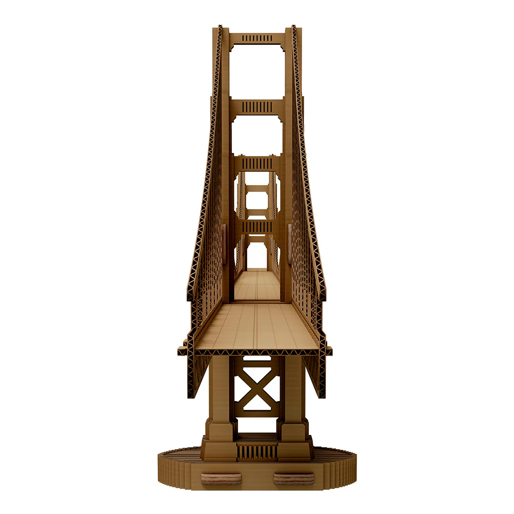 Golden Gate 3D Cardboard Puzzle Sculpture - Image 3