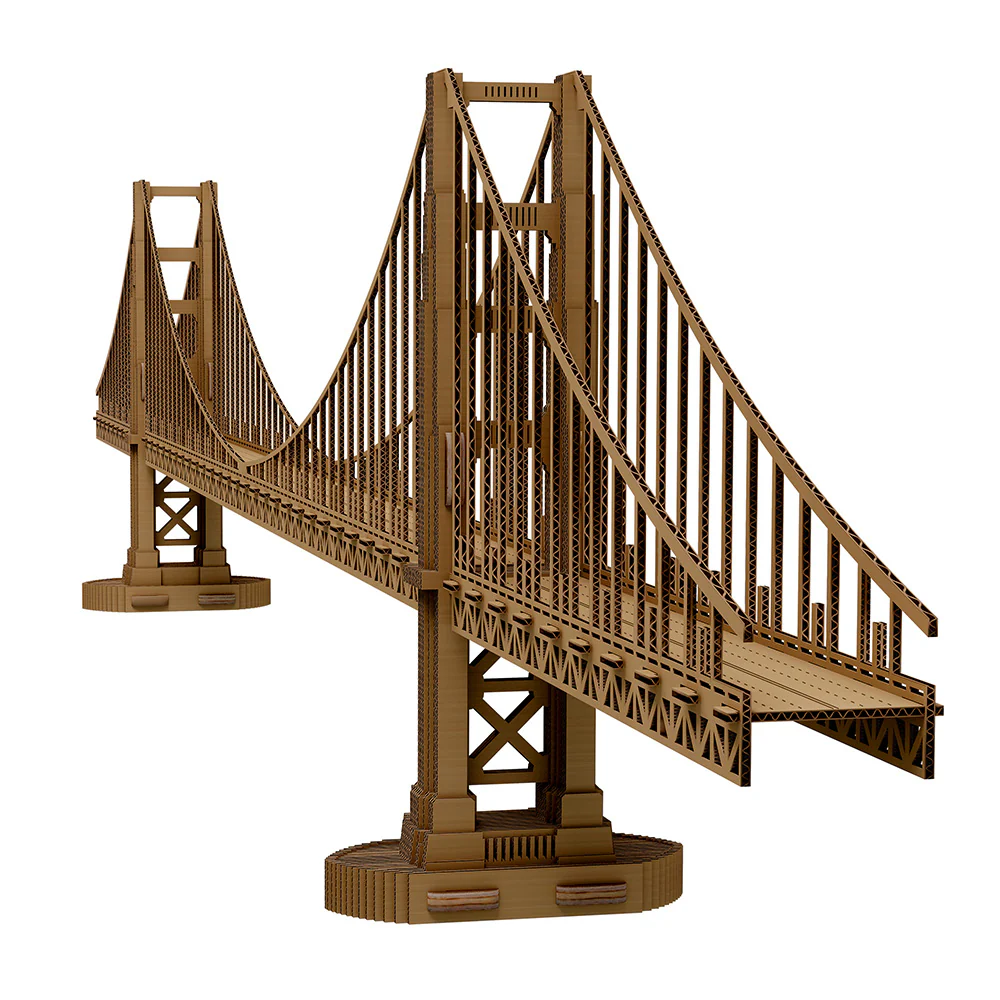 Golden Gate 3D Cardboard Puzzle Sculpture - Image 4