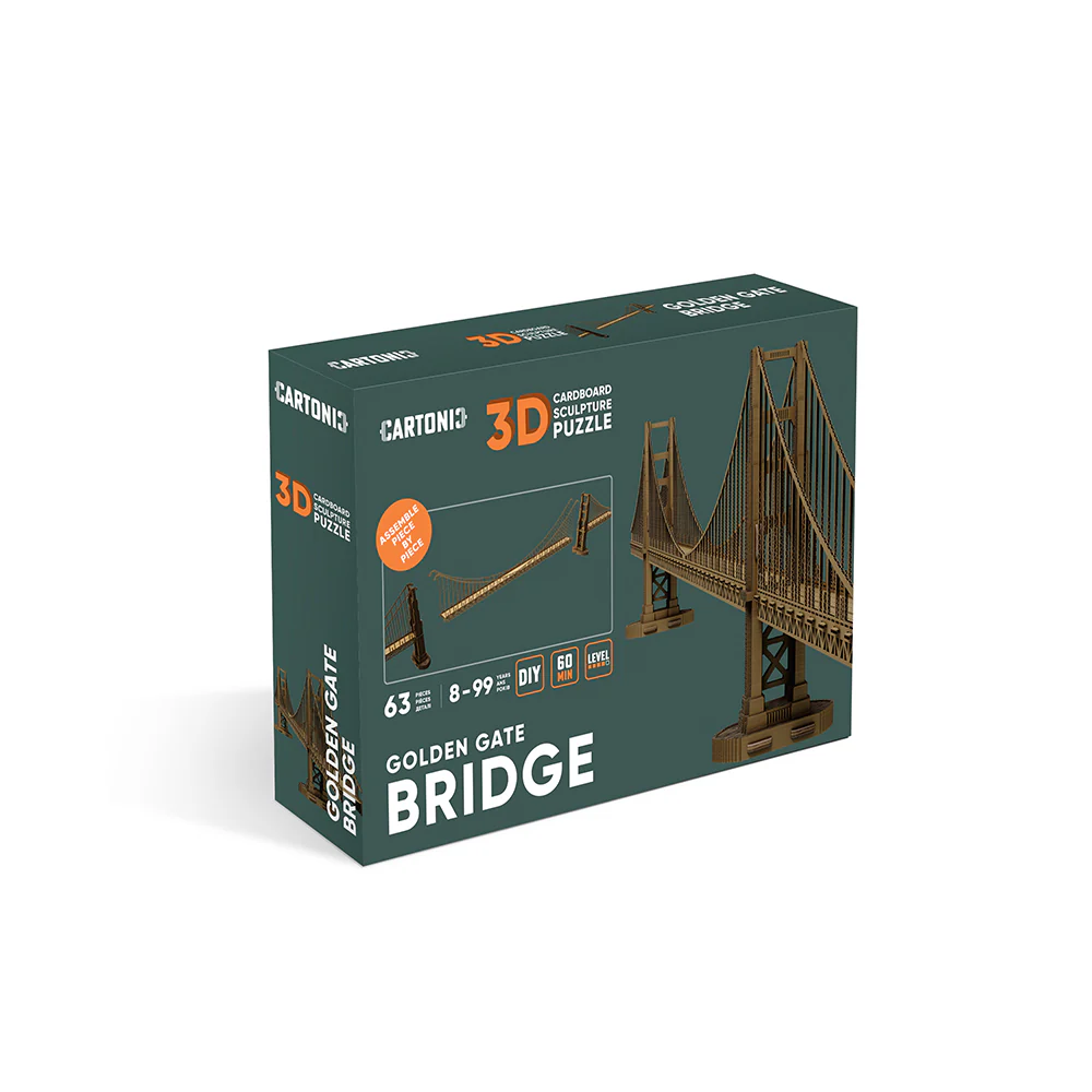 Golden Gate 3D Cardboard Puzzle Sculpture - Image 5