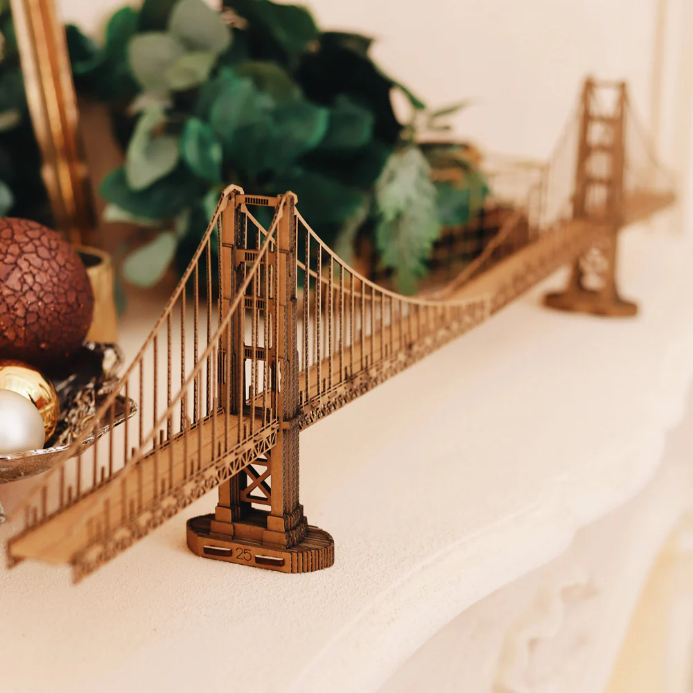 Golden Gate 3D Cardboard Puzzle Sculpture - Image 6