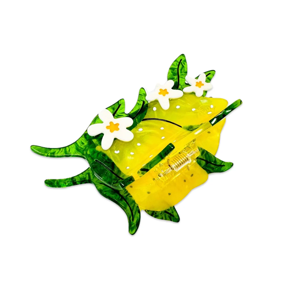 Lemon and Flowers Hair Claw - Image 3