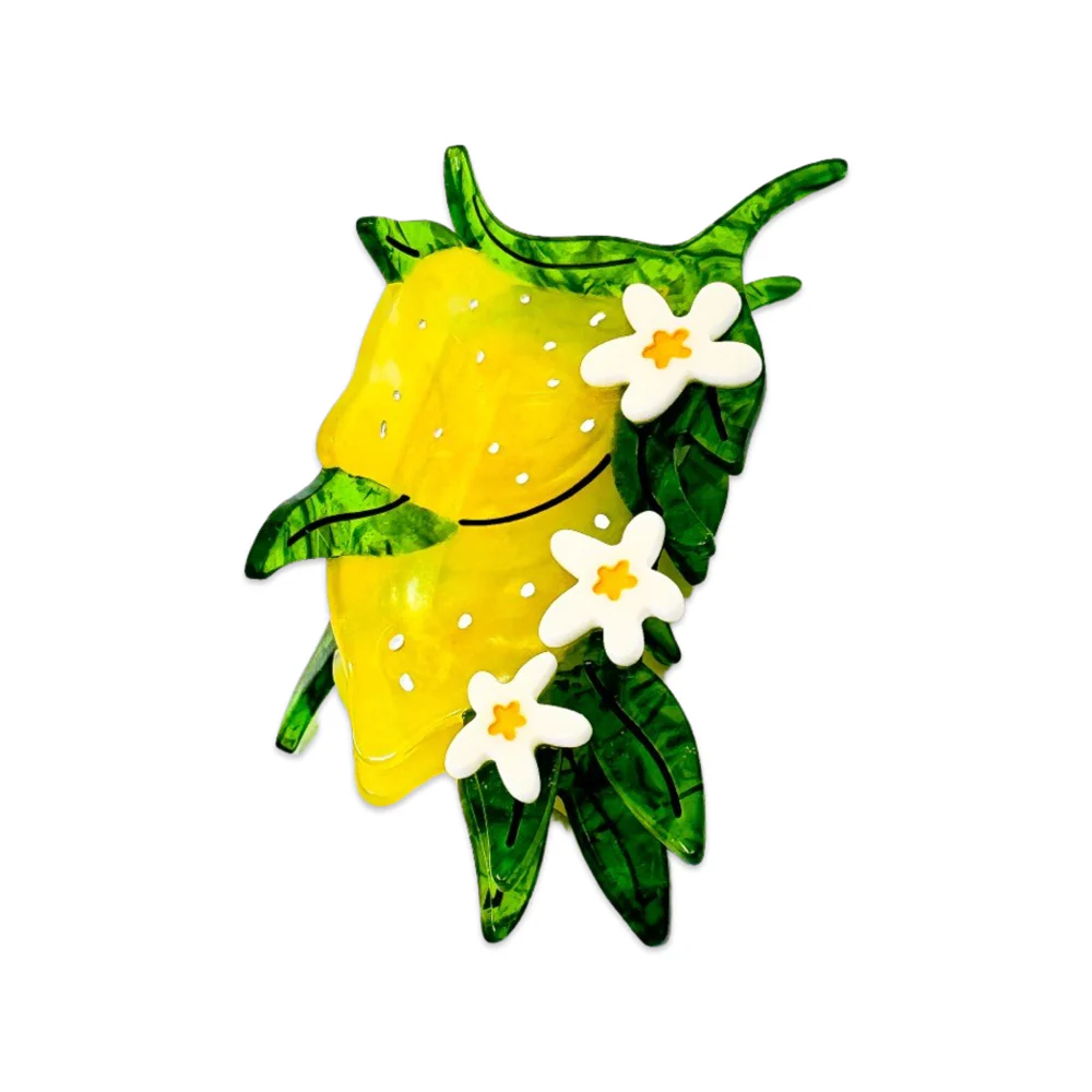 Lemon and Flowers Hair Claw - Image 4