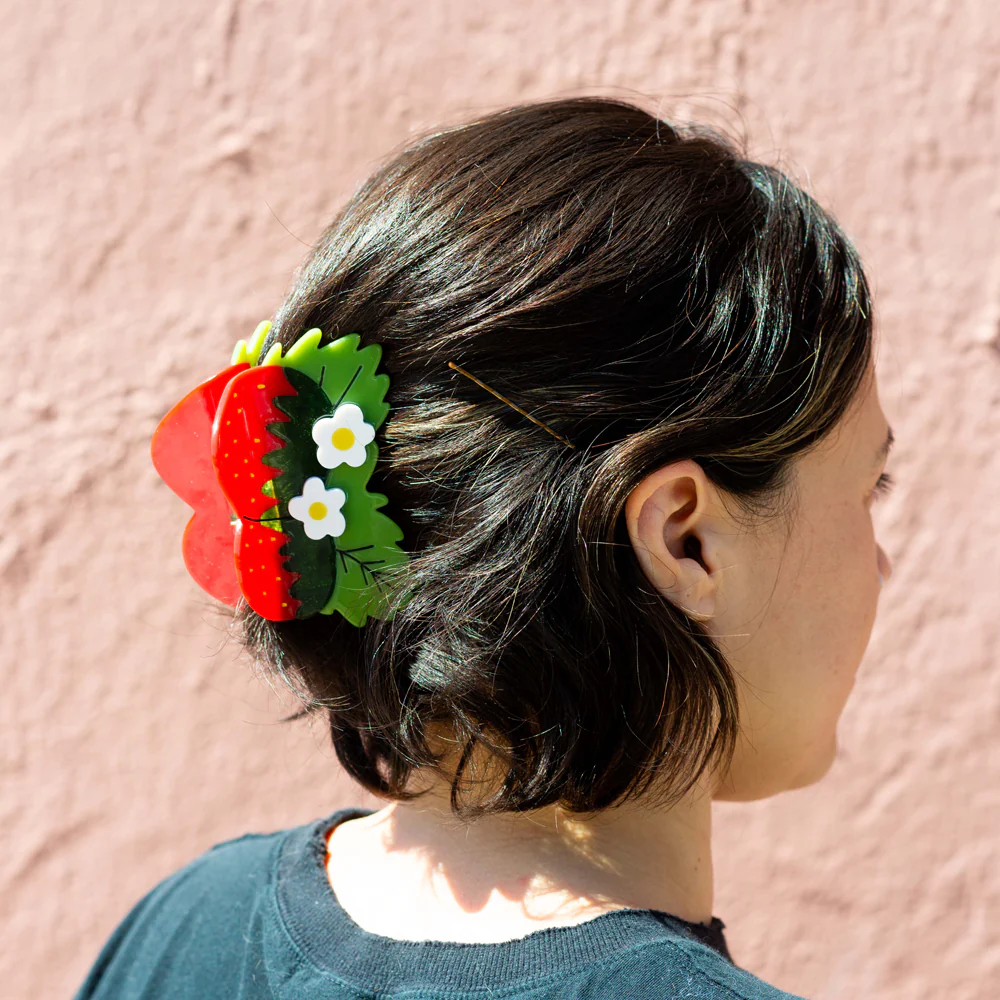 Strawberries and Flowers Hair Claw - Image 2