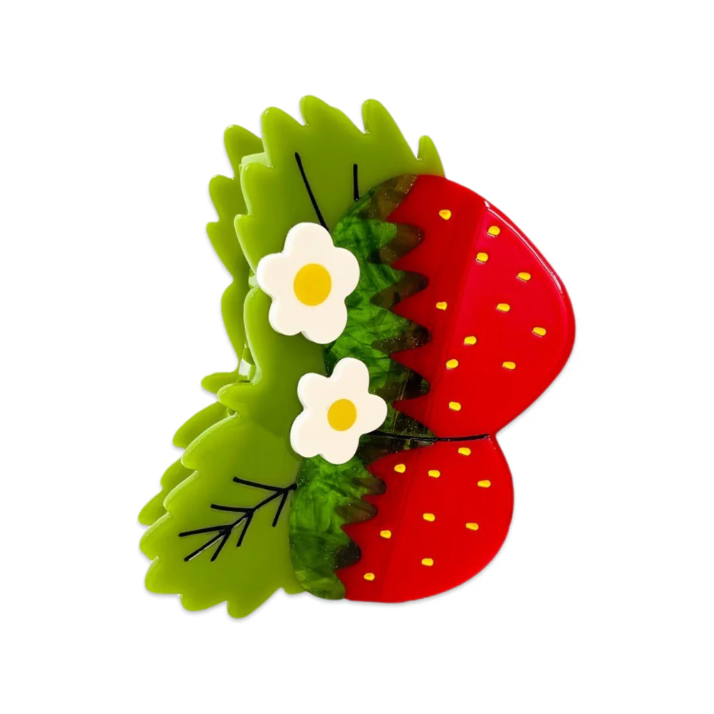 Strawberries and Flowers Hair Claw - Image 4