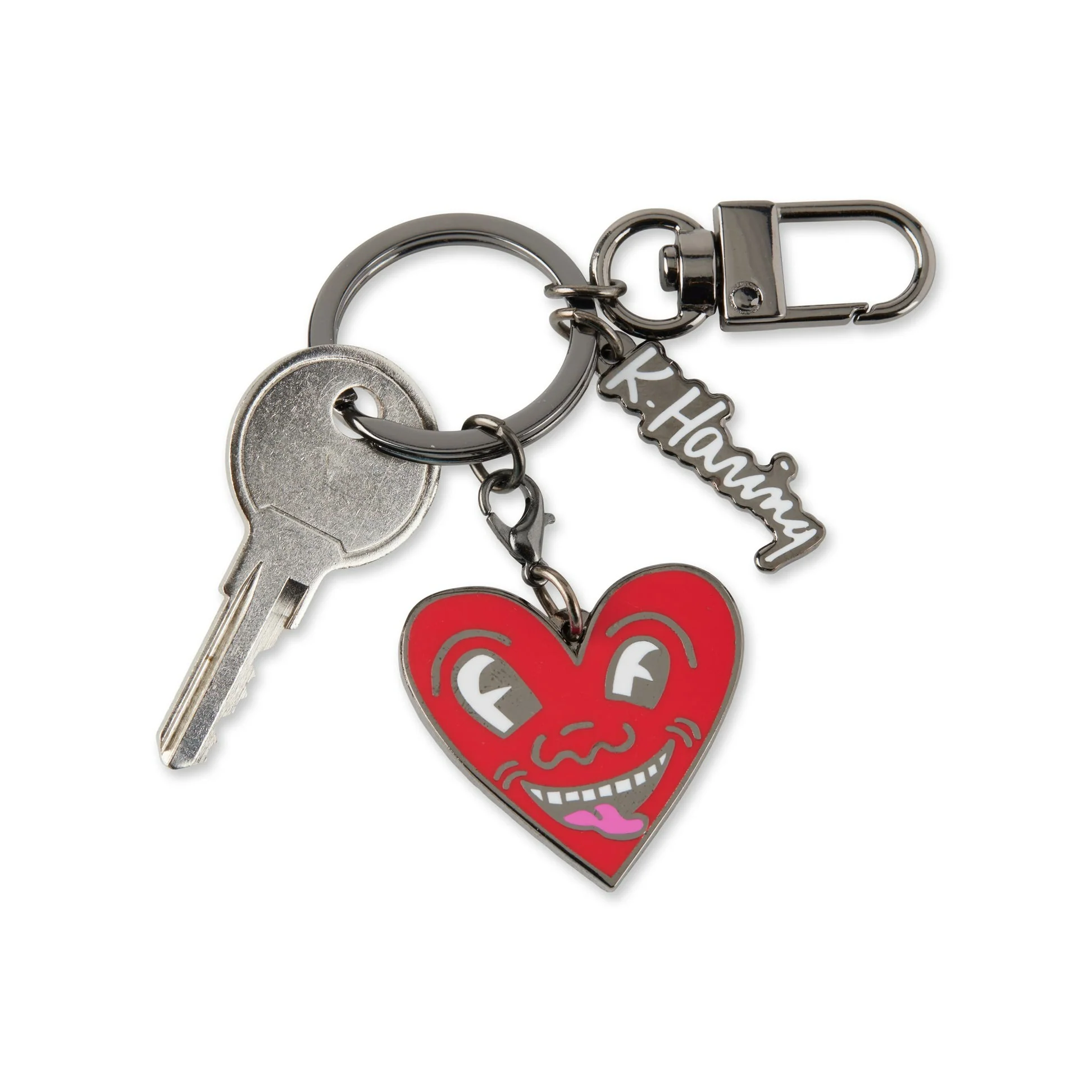 Haring Red Heart Face Keychain - Image 3