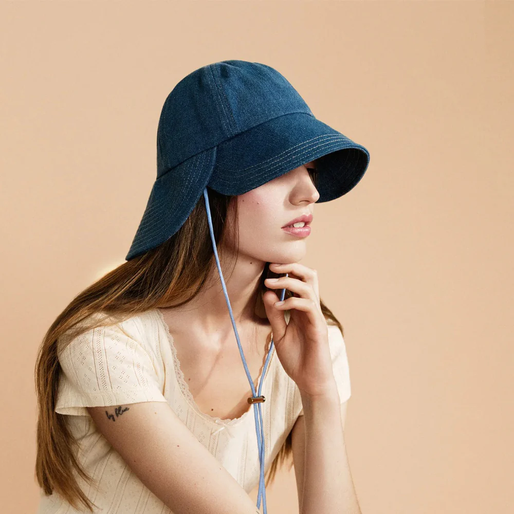 Tulip Bucket Hat: Denim - Image 2