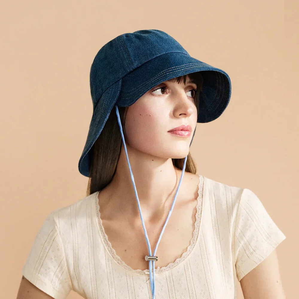 Tulip Bucket Hat: Denim - Image 3