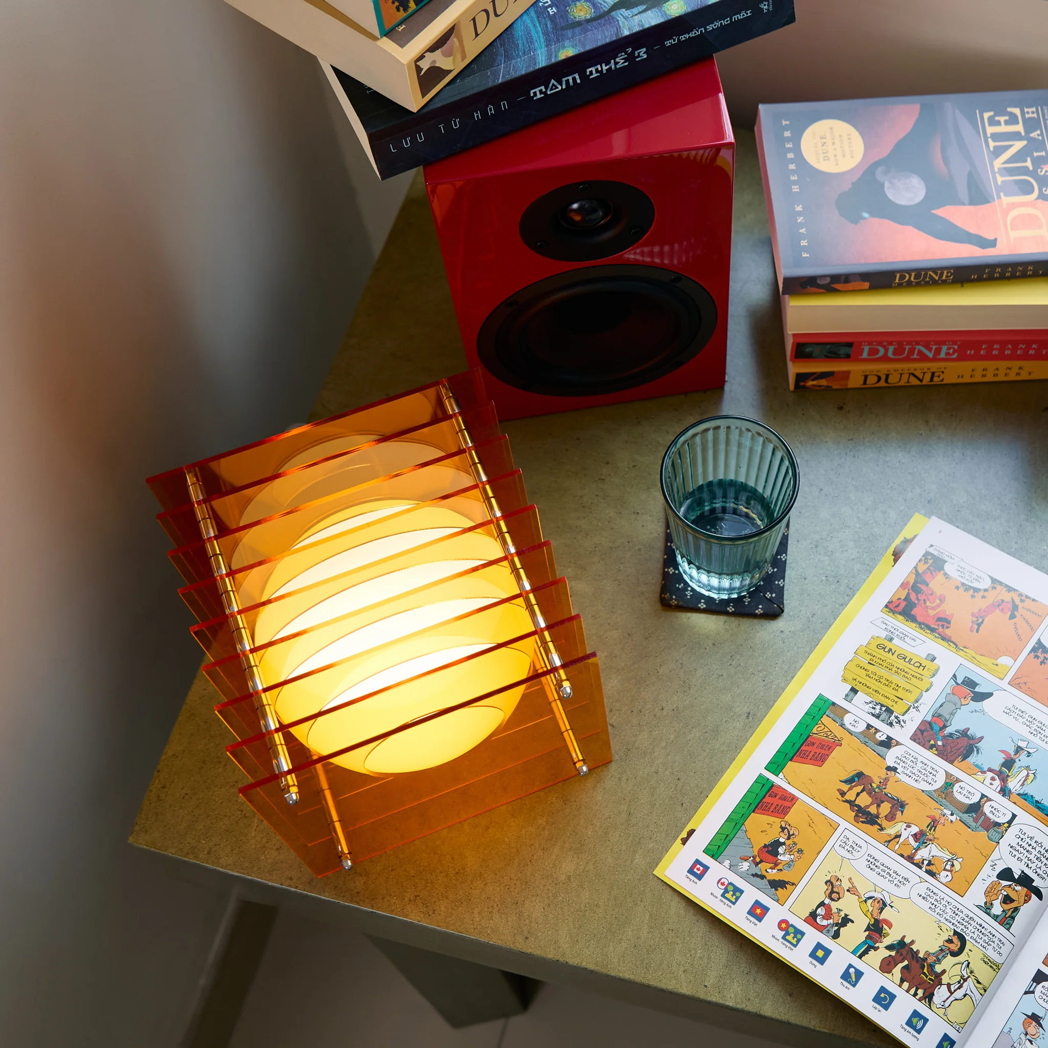 Lớp Small Orange Square Lamp - Image 4