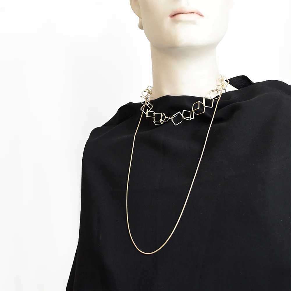 Maze Necklace: Satin Gold - Image 2