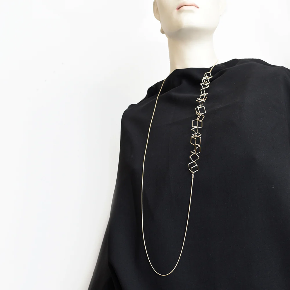 Maze Necklace: Satin Gold - Image 5