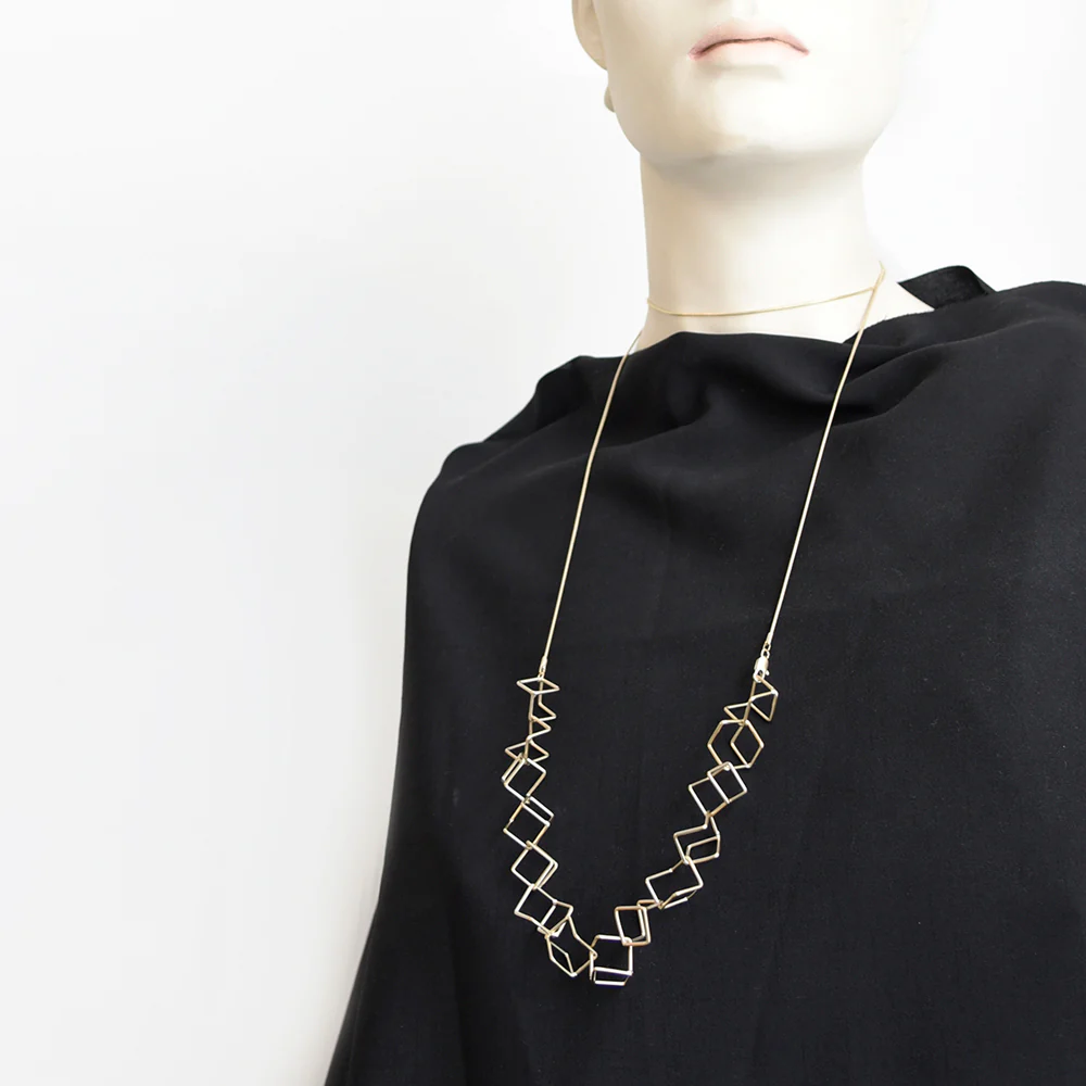 Maze Necklace: Satin Gold - Image 6