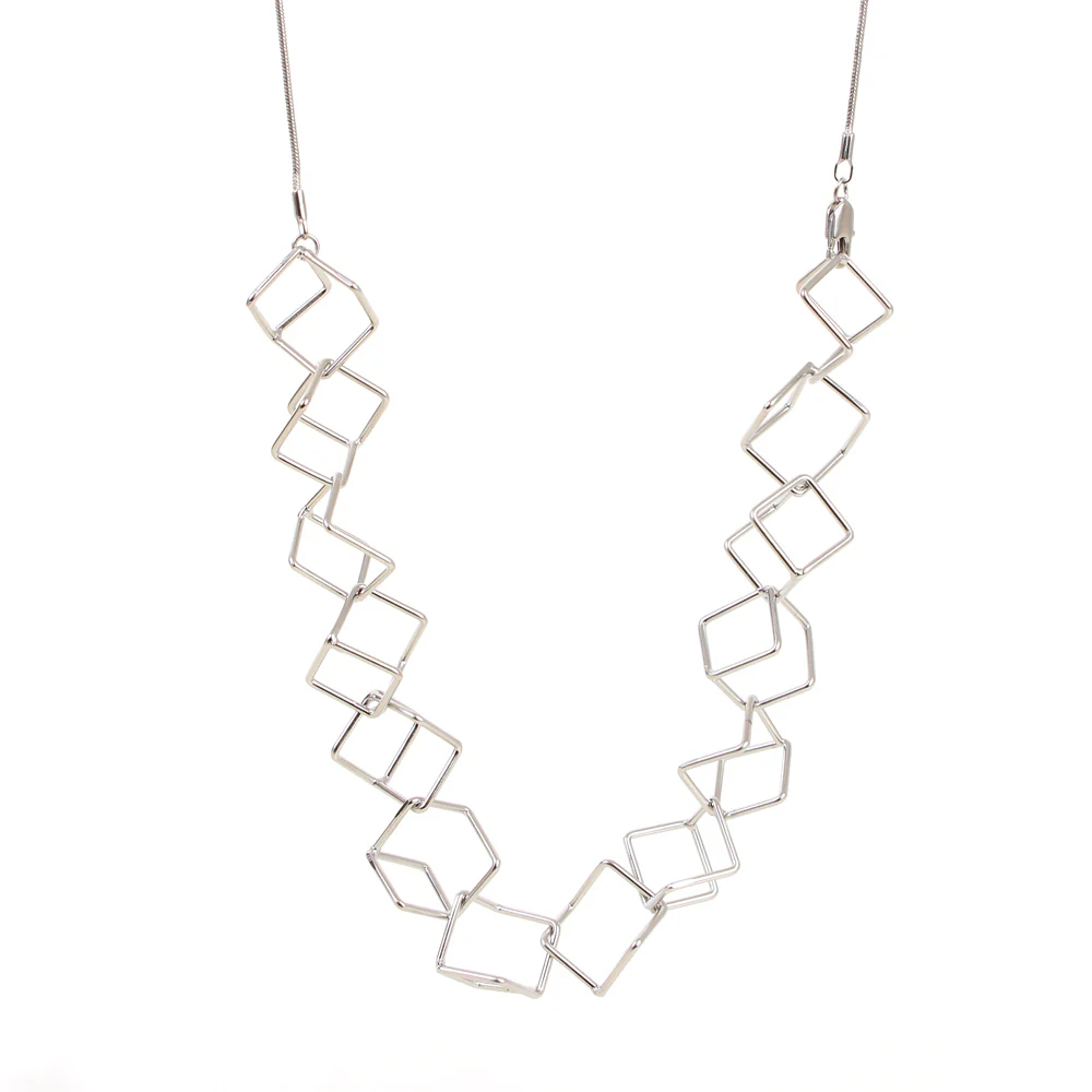 Maze Necklace: Satin Silver - Image 3
