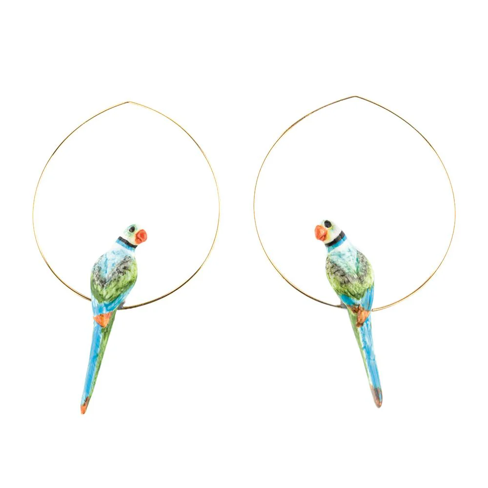 Nach: Blue + Green Parrot Hoops