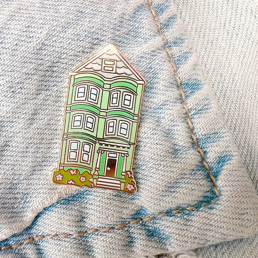 San Francisco Green House Pin - Image 3