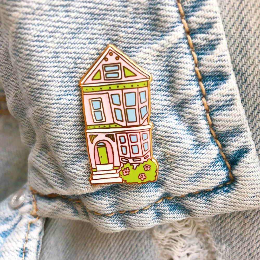 San Francisco Pink House Pin - Image 2