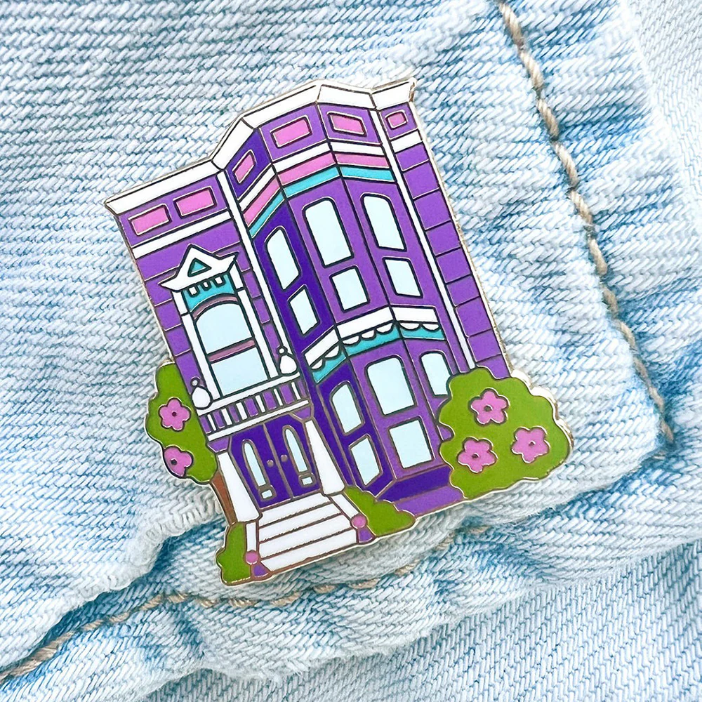 San Francisco Purple House Pin - Image 2