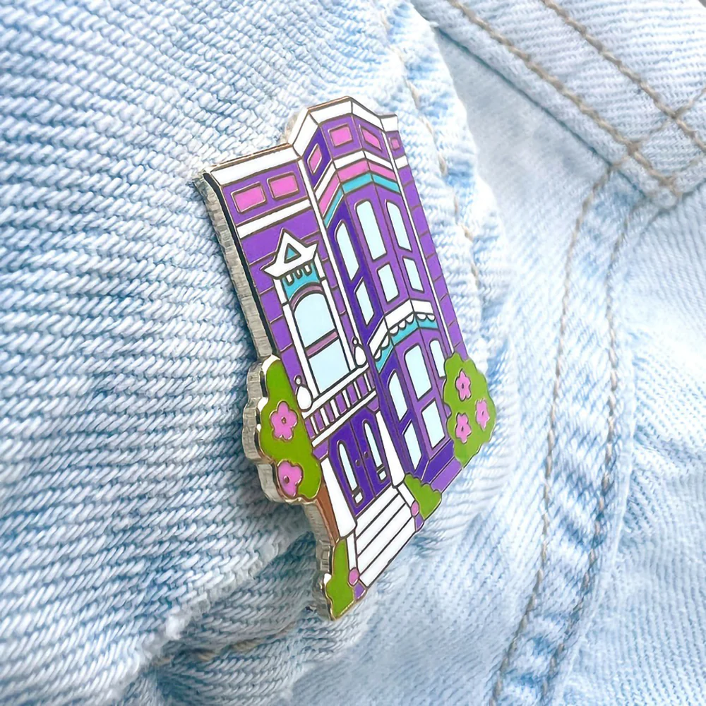 San Francisco Purple House Pin - Image 3