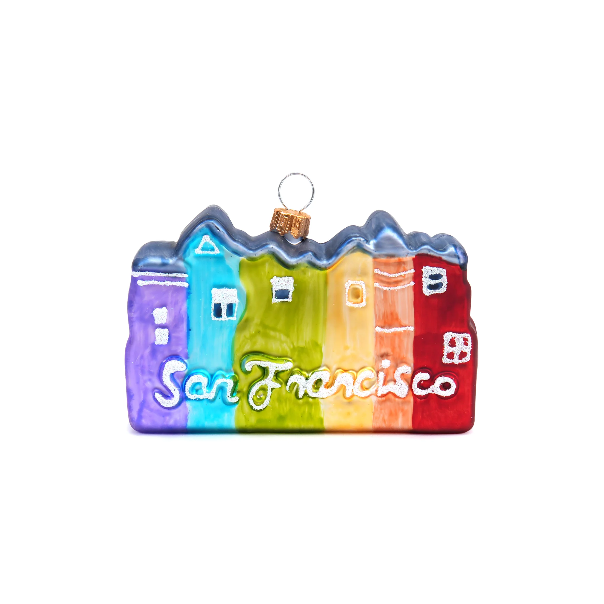 Rainbow Victorians Glass Ornament - Image 2
