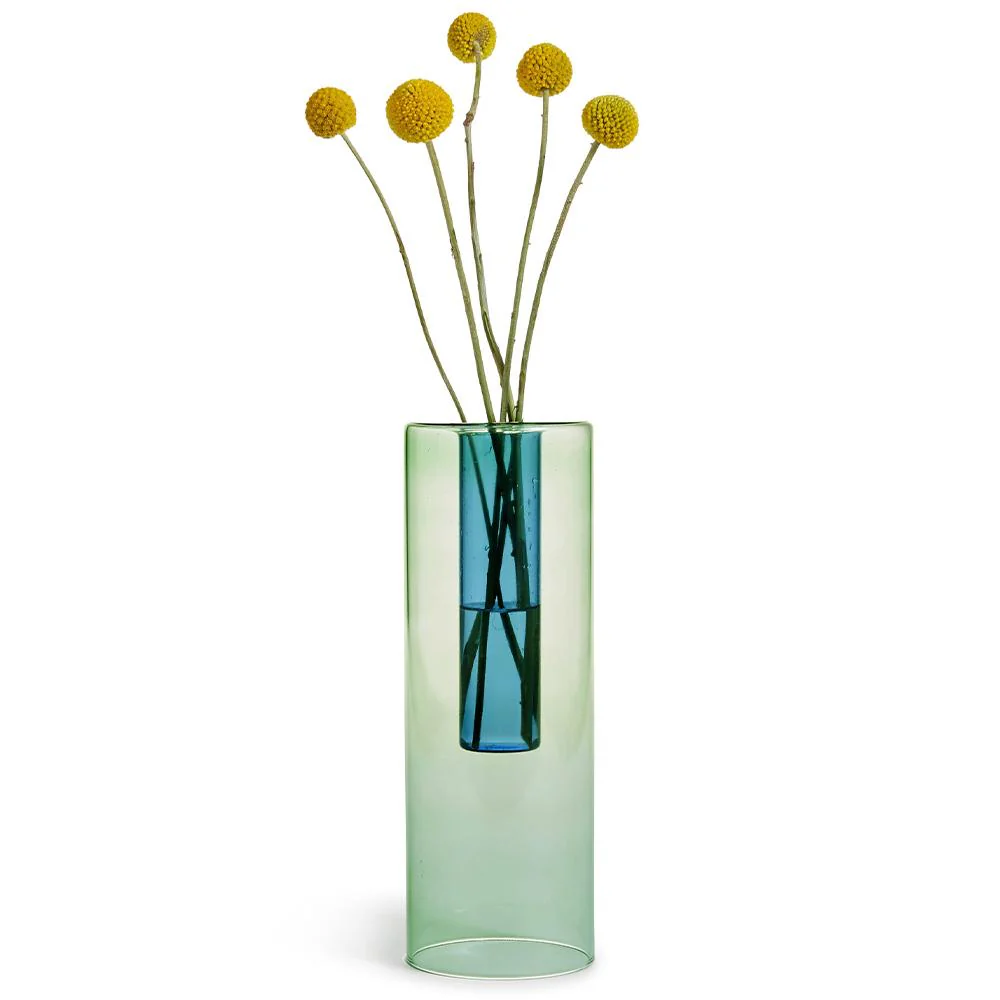 Reversible Vase: Green + Blue