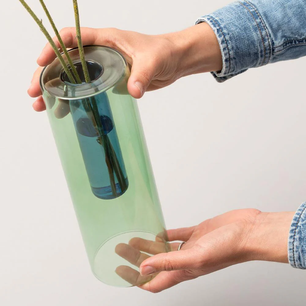 Reversible Vase: Green + Blue - Image 3