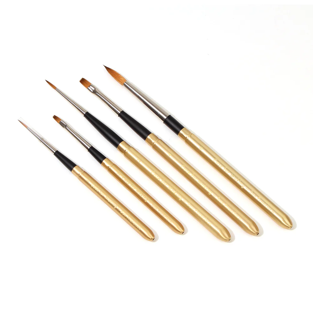 CfM Round 1 Mini Travel Paint Brush Matte Gold - Image 4