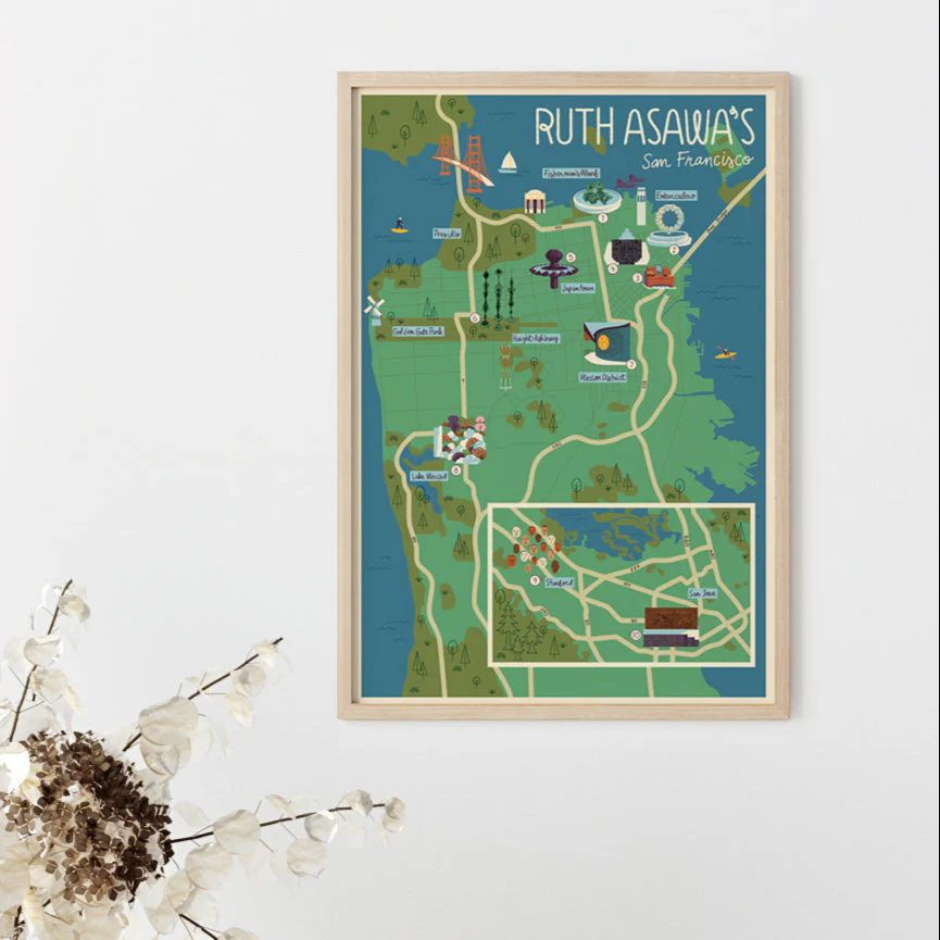 Ruth Asawa's San Francisco Map Poster - Image 3