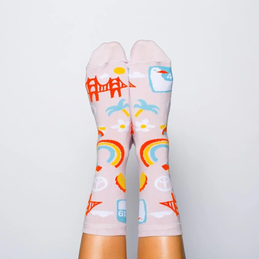 San Francisco Crew Socks: Pink - Image 2
