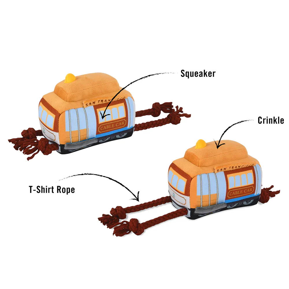 San Pup-cisco Cable Car Dog Toy - Image 2