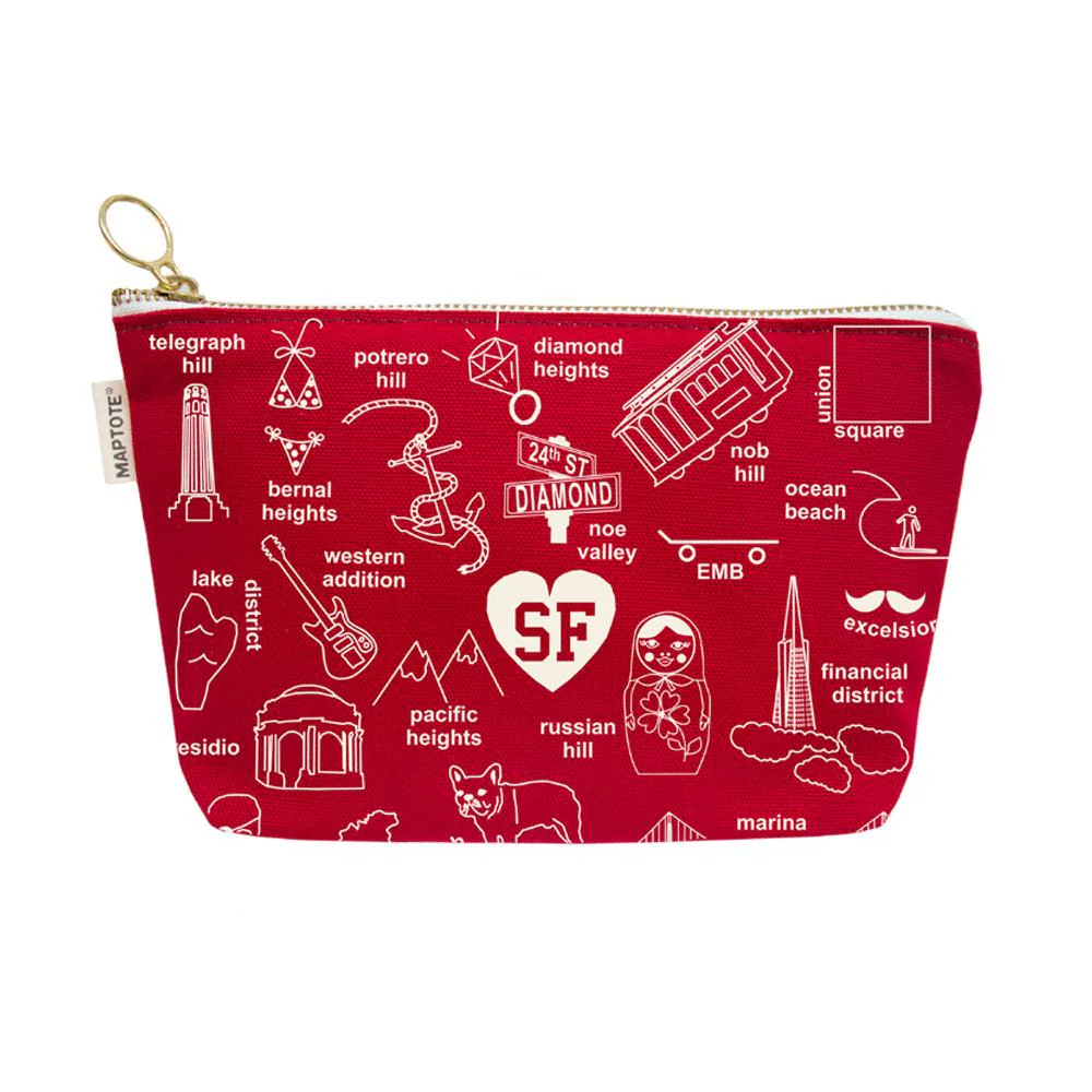 SF Zip Pouch: Red