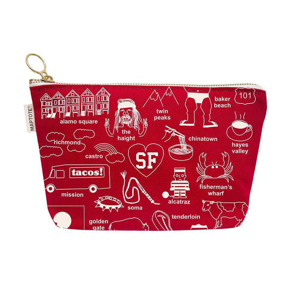 SF Zip Pouch: Red - Image 2