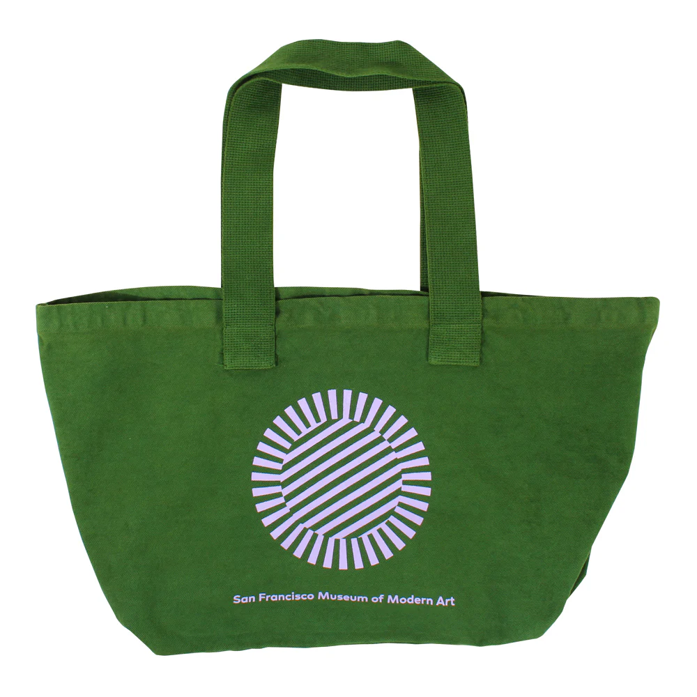 SFMOMA Bull Denim Turret Tote: Vintage Green