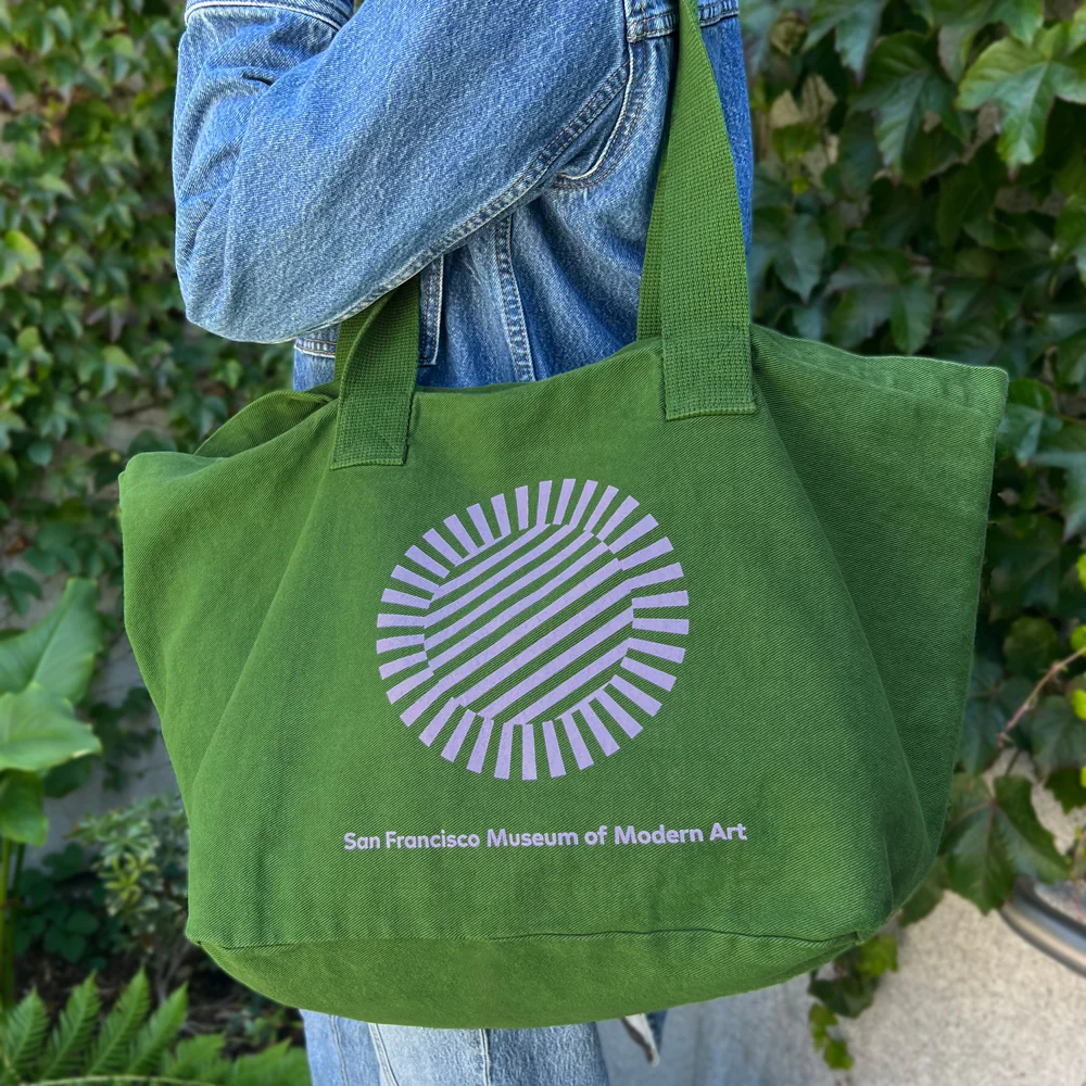 SFMOMA Bull Denim Turret Tote: Vintage Green - Image 2
