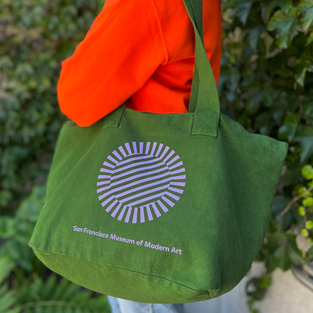SFMOMA Bull Denim Turret Tote: Vintage Green - Image 4
