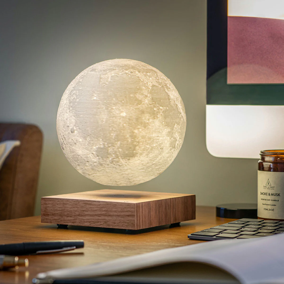 Smart Moon Lamp: Walnut - Image 4