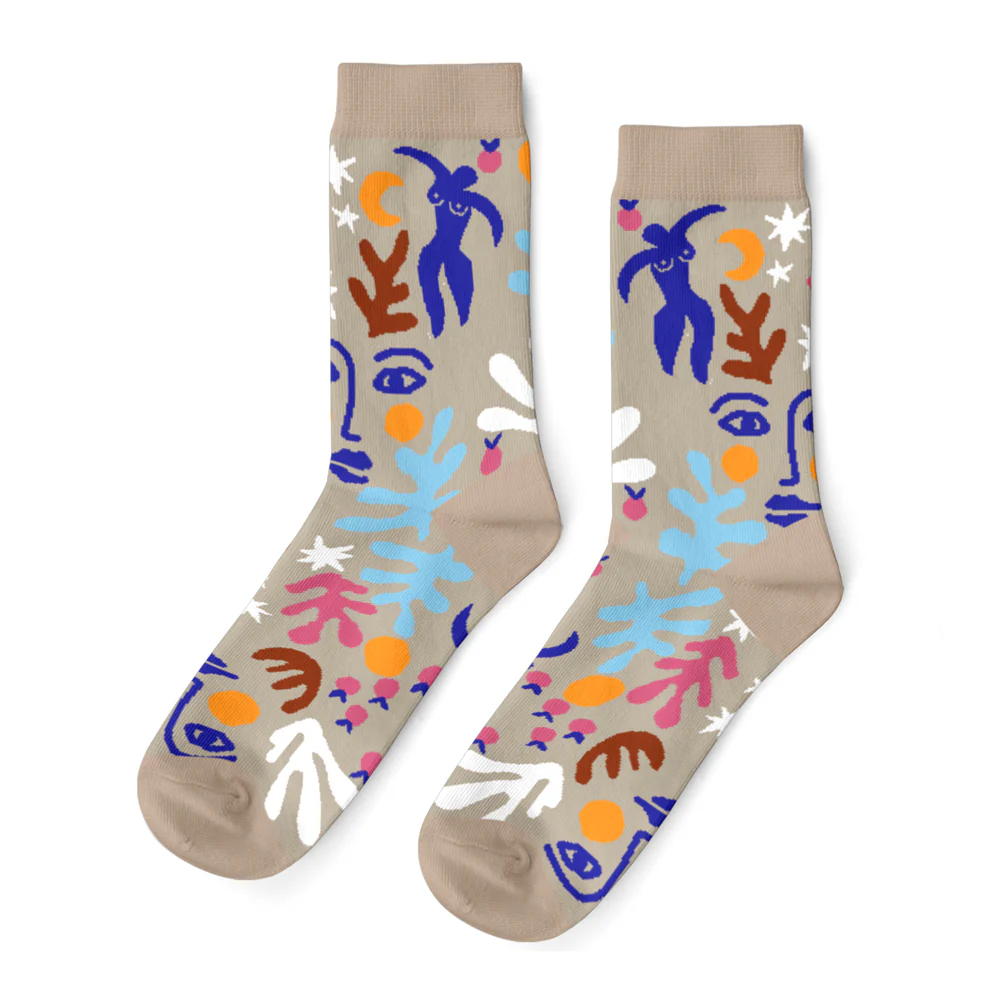 Henri Grey Socks: Large