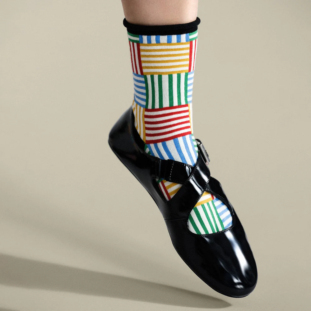 Striped Tile Multicolor Socks - Image 2