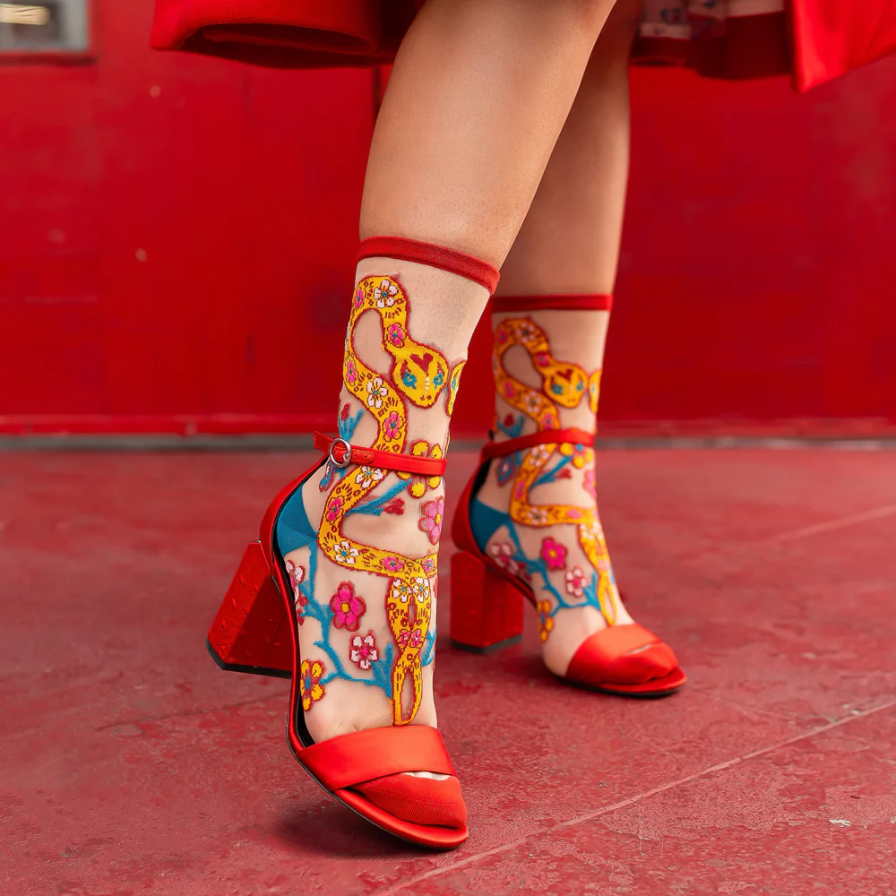 Year of the Snake Sheer Socks - Image 2