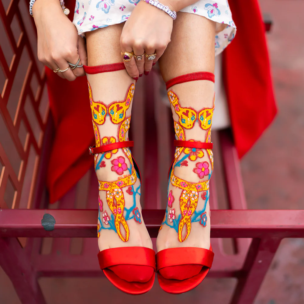 Year of the Snake Sheer Socks - Image 3