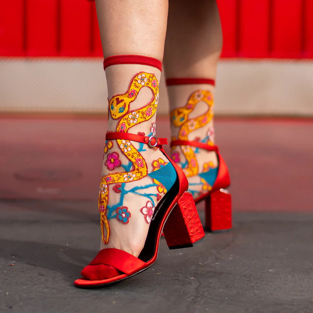 Year of the Snake Sheer Socks - Image 5