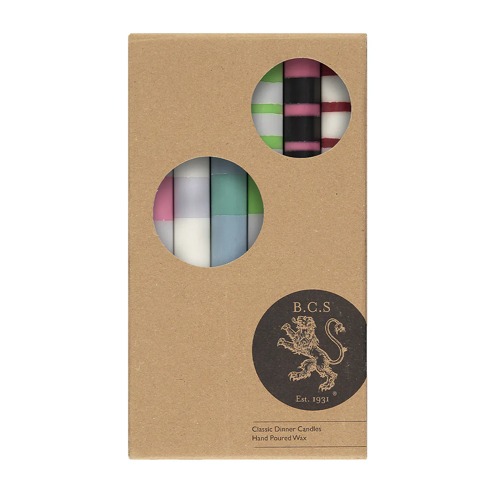 Striped Candles Box of 6: Multi-variable - Image 2