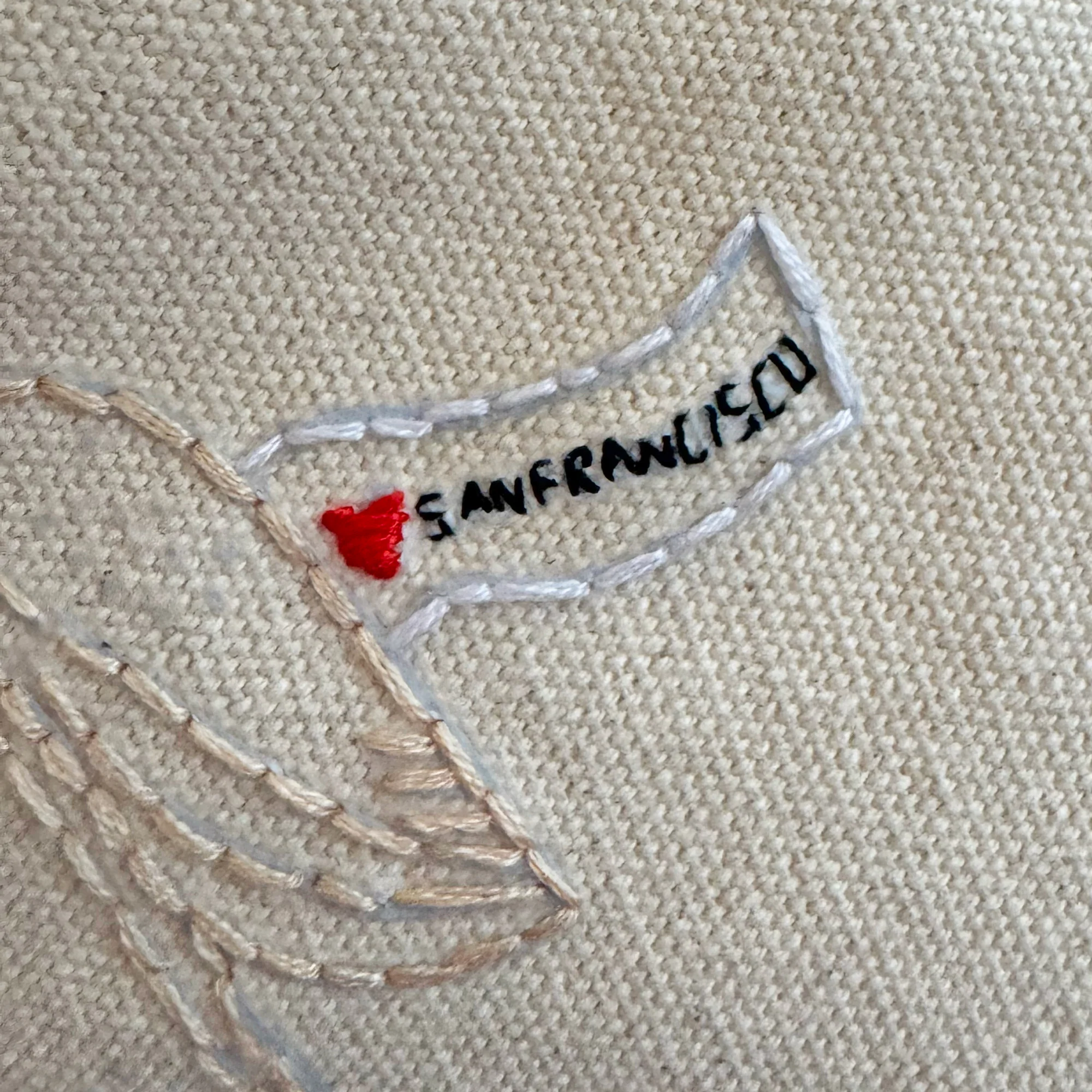 Stitch Your City San Francisco Tote Embroidery Kit - Image 5